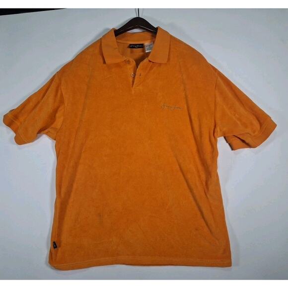 Vintage Sean John Shirt Mens XL Orange Hip Hop Rap Tee 90s Towel Material - Picture 1 of 5